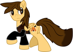 Size: 5804x4129 | Tagged: safe, artist:ejlightning007arts, oc, oc:ej, pegasus, pony, butt, clothes, looking back, plot, raised hoof, simple background, solo, sweater, transparent background, vector, vest