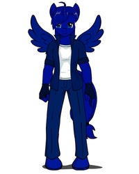Size: 720x902 | Tagged: safe, oc, oc only, oc:thumper, alicorn, anthro, clothes, solo