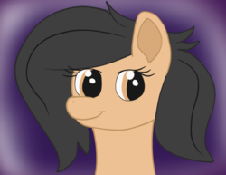 Size: 730x563 | Tagged: safe, oc, oc only, pegasus, pony, colored, colored sketch, flat colors, happy, looking to the right, purple background, simple background, smiling, solo