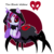 Size: 1200x1200 | Tagged: safe, artist:yokokinawa, oc, oc only, black widow, monster pony, original species, spiderpony, black sclera, eyeshadow, female, hood, incorrect black widow marking placement, lidded eyes, lightly watermarked, looking at you, makeup, red eyes, simple background, smiling, smiling at you, solo, transparent background, watermark