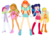Size: 3536x2544 | Tagged: safe, artist:yaya54320, artist:yaya54320bases, fairy, equestria girls, g4, bare shoulders, barely eqg related, base used, bloom (winx club), boots, clothes, convergence, crossover, dress, equestria girls style, equestria girls-ified, fairies, fairies are magic, fairy wings, fingerless gloves, flora (winx club), gloves, headphones, high heel boots, high heels, high res, magic winx, midriff, miniskirt, musa, pink dress, pink shoes, rainbow s.r.l, red dress, red shoes, shoes, side slit, skirt, sparkly, stella (winx club), strapless, tecna, transformation, wings, winx, winx club