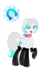 Size: 3039x4707 | Tagged: safe, artist:darkstorm mlp, artist:snowbankst, oc, oc only, oc:cold front, pegasus, pony, bell, clothes, cutie mark, latex, latex collar, latex socks, male, pegasus oc, socks, solo, submissive