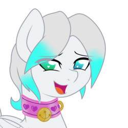 Size: 716x716 | Tagged: safe, artist:darkstorm mlp, artist:snowbankst, oc, oc only, pegasus, pony, collar, heterochromia, icon, latex, looking at you, male, pegasus oc, simple background, solo, transparent background