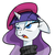 Size: 671x670 | Tagged: safe, artist:ask-mademoiselle-rarity, edit, rarity, pony, unicorn, ask mademoiselle rarity, g4, sweet and elite, beatnik rarity, beret, clothes, female, floppy ears, frown, hat, lidded eyes, rarity is not amused, sassy, simple background, solo, sweater, textless version, unamused, white background