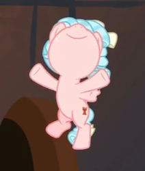 Size: 292x344 | Tagged: safe, screencap, cozy glow, pegasus, pony, g4, the summer sun setback, belly, cropped, female, filly, flying, foal, nose in the air, solo