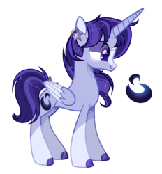 Size: 4298x4626 | Tagged: safe, artist:xxcutecookieswirlsxx, oc, oc only, oc:artemis, alicorn, pony, absurd resolution, base used, concave belly, offspring, parent:king sombra, parent:princess luna, parents:lumbra, slender, solo, thin