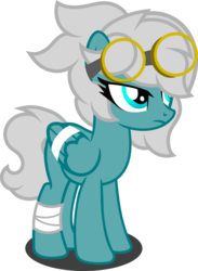 Size: 1280x1748 | Tagged: safe, artist:buckeyescozycafe, oc, oc only, oc:cumulonimbus, pegasus, pony, female, goggles, mare, simple background, solo, transparent background, vector