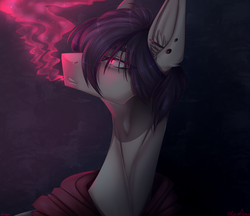 Size: 2500x2160 | Tagged: safe, artist:lastaimin, oc, oc only, pony, bust, high res, male, portrait, smoke, solo, stallion