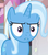 Size: 645x735 | Tagged: safe, screencap, trixie, pony, unicorn, a horse shoe-in, g4, my little pony: friendship is magic, season 9, blue body, blue coat, blue fur, blue pony, cropped, disbelief, faic, female, frown, lavender eyes, light blue hair, light blue mane, mare, reaction image, solo, trixie is not amused, unamused