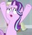 Size: 539x583 | Tagged: safe, screencap, starlight glimmer, twilight sparkle, alicorn, pony, unicorn, a horse shoe-in, g4, my little pony: friendship is magic, season 9, :o, cropped, faic, female, hooves in air, mare, offscreen character, open mouth, shrunken pupils, solo focus, starlight glimmer is best facemaker, twilight sparkle (alicorn), wide eyes