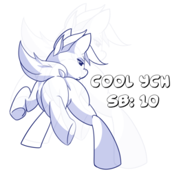 Size: 2000x2000 | Tagged: safe, artist:noxiedraws, pony, any gender, butt, commission, high res, plot, solo, ych example, your character here