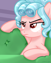 Size: 1040x1278 | Tagged: safe, artist:artiekitty135, artist:lilith1light, cozy glow, pegasus, pony, g4, annoyed, base used, cozy glow is not amused, female, freckles, mare, older, older cozy glow, solo