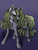 Size: 1200x1600 | Tagged: safe, artist:noupie, gorgon, pony, broken horn, horn, medusa, ponified, purple background, simple background, solo