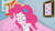 Size: 1675x945 | Tagged: safe, screencap, pinkie pie, blizzard or bust, equestria girls, equestria girls specials, g4, my little pony equestria girls: better together, my little pony equestria girls: holidays unwrapped, bags under eyes, female, geode of sugar bombs, magical geodes, plusplus, shrunken pupils