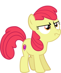 Size: 820x975 | Tagged: safe, artist:crystalmagic6, edit, editor:slayerbvc, vector edit, apple bloom, earth pony, pony, g4, accessory-less edit, cutie mark, female, filly, inkscape, missing accessory, nose wrinkle, request, scrunchy face, simple background, solo, the cmc's cutie marks, transparent background, vector