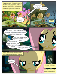 Size: 612x792 | Tagged: safe, artist:newbiespud, edit, edited screencap, screencap, fluttershy, pegasus, pony, comic:friendship is dragons, g4, luna eclipsed, comic, dead tree, dialogue, female, frown, mare, sad, screencap comic, tree