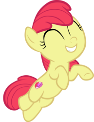 Size: 4648x6035 | Tagged: safe, artist:memnoch, color edit, edit, editor:slayerbvc, vector edit, apple bloom, earth pony, pony, g4, going to seed, season 9, accessory-less edit, colored, cutie mark, eyes closed, female, filly, foal, happy, missing accessory, simple background, solo, the cmc's cutie marks, transparent background, vector