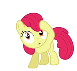 Size: 6564x6000 | Tagged: safe, artist:estories, edit, editor:slayerbvc, vector edit, apple bloom, earth pony, pony, g4, absurd resolution, accessory-less edit, female, filly, missing accessory, simple background, solo, transparent background, vector