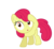 Size: 6564x6000 | Tagged: safe, artist:estories, edit, editor:slayerbvc, vector edit, apple bloom, earth pony, pony, g4, absurd resolution, accessory-less edit, female, filly, missing accessory, simple background, solo, transparent background, vector