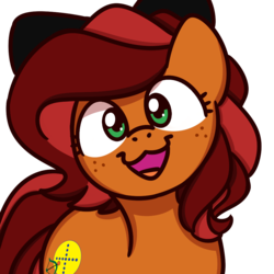 Size: 1000x1000 | Tagged: safe, artist:sugar morning, oc, oc:marblearcher, pony, commission, freckles, smiling, sugar morning's smiling ponies, ych result