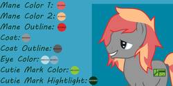 Size: 1264x632 | Tagged: safe, artist:solder point, oc, oc only, oc:solder point, earth pony, pony, base used, reference sheet, simple background, smiling, solo