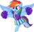 Size: 6593x6257 | Tagged: safe, artist:cyanlightning, rainbow dash, pegasus, pony, 2 4 6 greaaat, g4, my little pony: friendship is magic, .svg available, absurd resolution, bipedal, cheerleader, cheerleader rainbow dash, chest fluff, clothes, cute, dashabetes, ear fluff, female, mare, pleated skirt, pom pom, simple background, skirt, smiling, solo, spread wings, transparent background, vector, wing fluff, wings