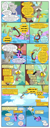 Size: 612x1553 | Tagged: safe, artist:newbiespud, edit, edited screencap, screencap, applejack, discord, fluttershy, draconequus, pony, comic:friendship is dragons, g4, the return of harmony, big crown thingy, comic, dialogue, element of honesty, element of magic, eyes closed, female, flutterbitch, flying, freckles, happy, hat, implied pinkie pie, implied rainbow dash, implied rarity, jewelry, jumping, liarjack, male, mare, pointing, raised hoof, regalia, screencap comic, sigh, skating, smiling, soap, soap bubble