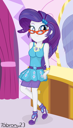 Size: 2000x3500 | Tagged: safe, artist:tabrony23, edit, rarity, equestria girls, g4, my little pony equestria girls: better together, bracelet, clothes, cute, female, geode of shielding, glasses, high heels, high res, jewelry, magical geodes, raribetes, rarity's glasses, shoes, show accurate, smiling, solo