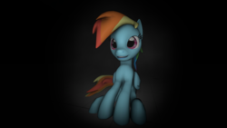 Size: 3840x2160 | Tagged: safe, artist:mayahorse, rainbow dash, pony, g4, 3d, female, high res, solo