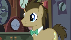 Size: 1920x1080 | Tagged: safe, screencap, doctor whooves, time turner, earth pony, pony, a horse shoe-in, g4, male, solo, stallion