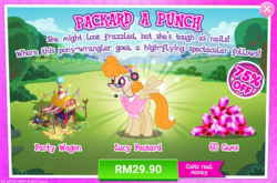 Size: 1039x684 | Tagged: safe, gameloft, lucy packard, pony, g4, my little pony: magic princess, advertisement, costs real money, introduction card, sale