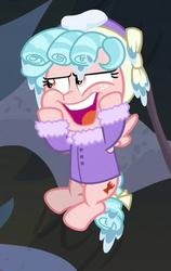 Size: 288x456 | Tagged: safe, screencap, cozy glow, pony, frenemies (episode), g4, clothes, cozy glow is best facemaker, cropped, female, solo, winter outfit