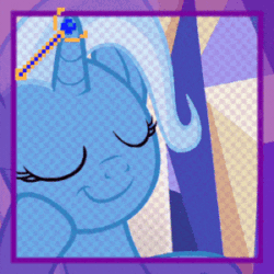 Size: 300x300 | Tagged: safe, edit, edited screencap, screencap, trixie, pony, all bottled up, g4, animated, cropped, female, solo
