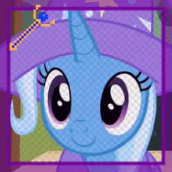 Size: 300x300 | Tagged: safe, edit, edited screencap, screencap, trixie, pony, g4, uncommon bond, animated, cropped, cute, diatrixes, female, head shake, loop, nope, smiling, solo