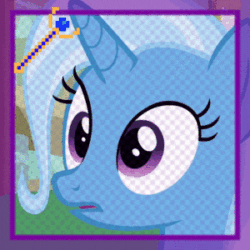 Size: 300x300 | Tagged: safe, edit, edited screencap, screencap, trixie, pony, g4, student counsel, animated, cropped, female, solo