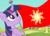 Size: 2924x2116 | Tagged: safe, edit, edited screencap, screencap, twilight sparkle, pony, unicorn, g4, my little pony: friendship is magic, the crystal empire, altbrony, cutie mark, female, flag, high res, mlpol, solar empire, solo