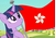 Size: 1280x896 | Tagged: safe, edit, edited screencap, screencap, twilight sparkle, pony, g4, my little pony: friendship is magic, the crystal empire, flag, flag of hong kong, hong kong