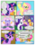 Size: 612x792 | Tagged: safe, artist:newbiespud, edit, edited screencap, screencap, applejack, fluttershy, pinkie pie, rarity, twilight sparkle, pony, unicorn, comic:friendship is dragons, g4, the return of harmony, apple, comic, dialogue, eyes closed, flying, food, freckles, glowing, harness, hat, laughing, looking back, looking up, screencap comic, sigh, smiling, tack, unicorn twilight, wagon