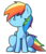 Size: 578x676 | Tagged: safe, artist:pillowsword, rainbow dash, pegasus, pony, g4, beady eyes, cute, dashabetes, female, mare, simple background, sitting, solo, transparent background