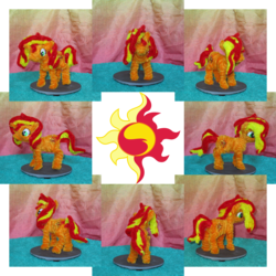 Size: 3000x3000 | Tagged: safe, alternate version, artist:malte279, sunset shimmer, g4, chenille stems, chenille wire, collage, craft, cutie mark, high res, pipe cleaner sculpture, pipe cleaners, sculpture