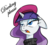Size: 781x697 | Tagged: safe, artist:ask-mademoiselle-rarity, edit, rarity, pony, unicorn, ask mademoiselle rarity, g4, beatnik rarity, beret, bust, clothes, darling, female, floppy ears, hat, mare, simple background, solo, sweater, white background
