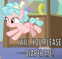 Size: 969x914 | Tagged: safe, edit, edited screencap, screencap, cozy glow, pony, g4, marks for effort, background pony strikes again, cropped, female, fetish, implied diaper, op is a duck, op is trying to start shit, solo