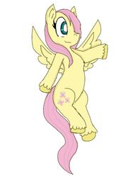 Size: 768x1024 | Tagged: safe, artist:princessmuffinart, fluttershy, pegasus, pony, g4, cute, female, flying, shyabetes, simple background, solo
