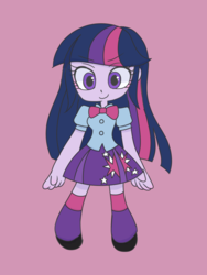 Size: 2448x3264 | Tagged: safe, artist:haibaratomoe, twilight sparkle, equestria girls, g4, clothes, digital art, female, high res, simple background, smiling, solo