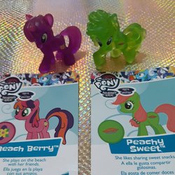 Size: 1080x1080 | Tagged: safe, beachberry (g4), peachy sweet, pony, g4, apple family member, blind bag, female, irl, merchandise, photo, toy, wave 25