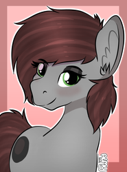 Size: 584x790 | Tagged: safe, artist:suchalmy, oc, oc only, oc:obsidian, earth pony, pony, female, mare, solo
