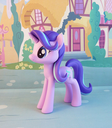 Size: 746x850 | Tagged: safe, artist:krowzivitch, starlight glimmer, pony, unicorn, g4, craft, diorama, female, figurine, mare, sculpture, smiling, solo, standing, toy, traditional art