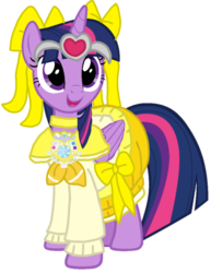 Size: 781x1011 | Tagged: safe, artist:徐詩珮, edit, vector edit, twilight sparkle, alicorn, pony, series:ponies in precure universes, g4, clothes, female, mare, precure, simple background, suite precure, transparent background, twilight sparkle (alicorn)