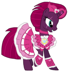 Size: 883x937 | Tagged: safe, artist:徐詩珮, edit, fizzlepop berrytwist, tempest shadow, pony, unicorn, series:ponies in precure universes, g4, broken horn, clothes, cute, dress, eye scar, female, horn, mare, precure, pretty pretty tempest, scar, simple background, suite precure, tempestbetes, tomboy taming, transparent background