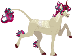 Size: 1254x963 | Tagged: safe, artist:bijutsuyoukai, oc, oc only, oc:rainier, kirin, magical lesbian spawn, male, offspring, parent:cherry jubilee, parent:rain shine, simple background, solo, transparent background